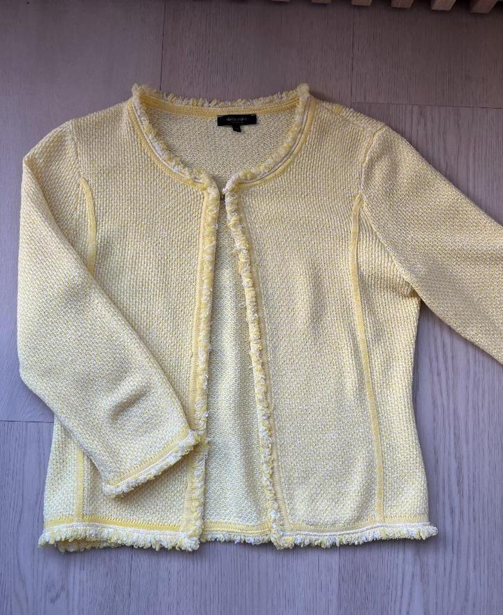 Claudia Sträter geel jasje / vest (38, M), Kleding | Dames, Jasjes, Kostuums en Pakken, Zo goed als nieuw, Jasje, Maat 38/40 (M)