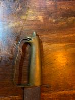 Oud mes met messing handvat, Antiek en Kunst, Ophalen of Verzenden