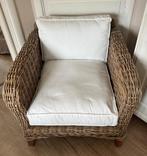 Fauteuil riviera maison kussen wit riet rotan bamboe naturel, Ophalen, Minder dan 75 cm, Riet of Rotan, 75 tot 100 cm