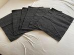 6 identieke zwarte placemats van de HEMA, Huis en Inrichting, Keuken | Textiel, Ophalen of Verzenden, Zo goed als nieuw, Placemat