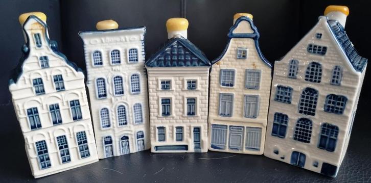 Te koop 4 KLM Huisjes Bols/Henkes   25-26-27-37, Verzamelen, KLM Huisjes, Gebruikt, 41 t/m 60, Gevuld, Ophalen of Verzenden