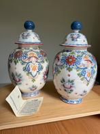 Twee wit Delfts aardewerk potten 25 cm Zenith, Antiek en Kunst, Ophalen