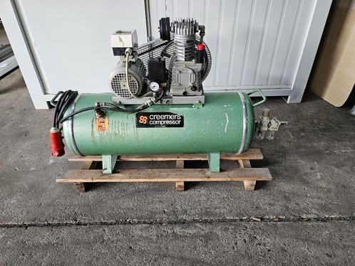 Compressor creemers CS220, 380 Volt., Doe-het-zelf en Verbouw, Compressors, Gebruikt, 6 tot 10 bar, 25 tot 100 liter, 200 tot 400 liter/min