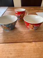 Vintage Kelloggs schaaltjes en beker, Huis en Inrichting, Keuken | Servies, Ophalen of Verzenden, Zo goed als nieuw, Overige stijlen