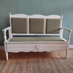 Lucky Vintage brocante shabby chic klepbank bank, Ophalen, Gebruikt, Minder dan 150 cm