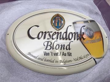 Corsendonk bier blond reclamebord metaal beschikbaar voor biedingen