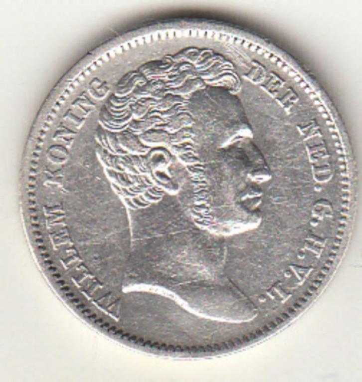 Ned. Indië - Willem I, 1/4 gulden 1827 ZF/P  -KM#305, Postzegels en Munten, Munten | Nederland, 25 cent, Koning Willem I, Zilver