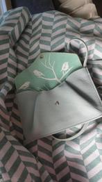 Keecie, backing vocals, leren tas, kleur dusty green, Verzenden, Zo goed als nieuw, Groen, Schoudertasje