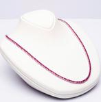 Zilveren ketting met robijnen, Nieuw, Ophalen of Verzenden, Met edelsteen, Rood