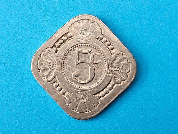 5 cent uit 1929, Postzegels en Munten, Munten | Nederland, Losse munt, 5 cent, Koningin Wilhelmina, Verzenden