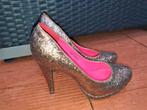 Bronskleurige glitter pumps Jumex mt.39 hoogte 12cm, Pumps, Overige kleuren, Ophalen of Verzenden, Zo goed als nieuw