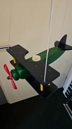 houten lamp kinderkamer in de vorm van vliegtuig, Ophalen of Verzenden, Zo goed als nieuw, Hout, Minder dan 50 cm