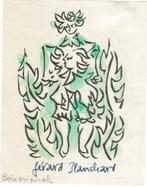 Charles Picart Le Doux wenskaart handkleur "Gerard Blanchard, Antiek en Kunst, Kunst | Etsen en Gravures, Ophalen