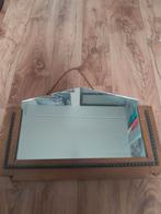 Vintage Spiegel met Houten Frame, Ophalen, Rechthoekig, Minder dan 50 cm, Minder dan 100 cm
