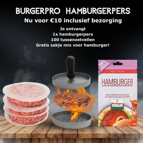 BurgerPro Hamburgerpers – Maak de perfecte burgers thuis!, Huis en Inrichting, Keuken | Keukenbenodigdheden, Nieuw, Ophalen of Verzenden