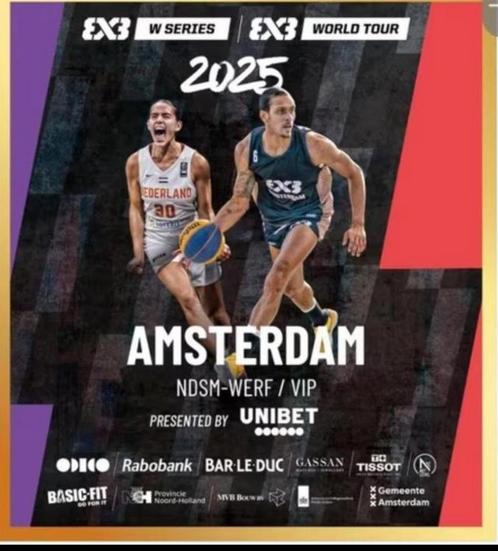 2 Vip tickets voor 3x3 World Tour Basketbal Amsterdam, Tickets en Kaartjes, Evenementen en Festivals, Twee personen