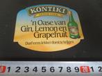 sticker KONTIKI serve cool Gin Lemon Grapefruit *, Ophalen, Zo goed als nieuw, Sticker