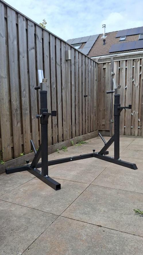 verstelbaar squad / bankdruk rack, Sport en Fitness, Fitnessmaterialen, Zo goed als nieuw, Overige typen, Ophalen