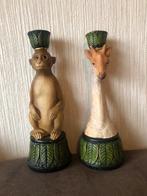 Kandelaar Aap & Giraffe, Huis en Inrichting, Woonaccessoires | Kandelaars en Kaarsen, Ophalen, Zo goed als nieuw, Overige materialen