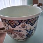 Handgeschilderde bloempot uit België, Tuin en Terras, Bloempotten, Gebruikt, Rond, Ophalen of Verzenden, Balkon