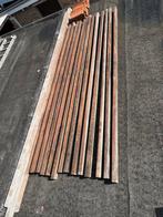 Diverse hardhout balken, Doe-het-zelf en Verbouw, Hout en Planken, Ophalen, Gebruikt, 25 tot 50 mm, 250 tot 300 cm