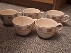 Vintage Bamboo Kopjes Set van 5, Gebruikt, Keramiek, Ophalen of Verzenden, Overige stijlen
