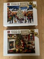 1000 stukjes puzzel. Kerstpuzzels. 2 puzzels.  Kerst., Hobby en Vrije tijd, Denksport en Puzzels, Ophalen of Verzenden, 500 t/m 1500 stukjes