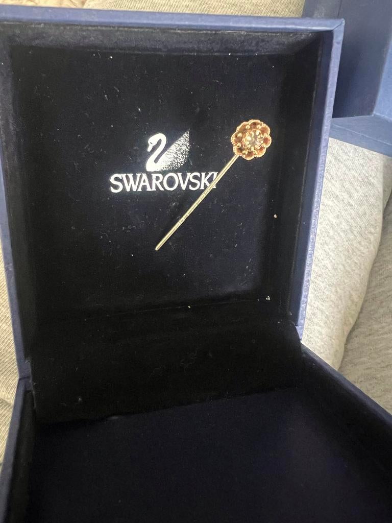 Mooie speld voor das, revers of hoed, Met kristal, Overige materialen, Minder dan 4 cm, Ophalen of Verzenden