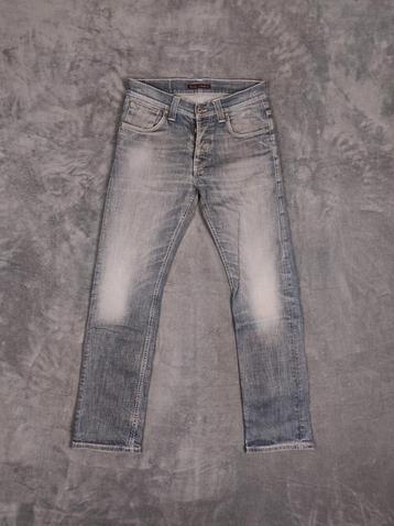 Nudie Jeans Broek Average Joe W32 L32 Straight Fit Blue Jean beschikbaar voor biedingen