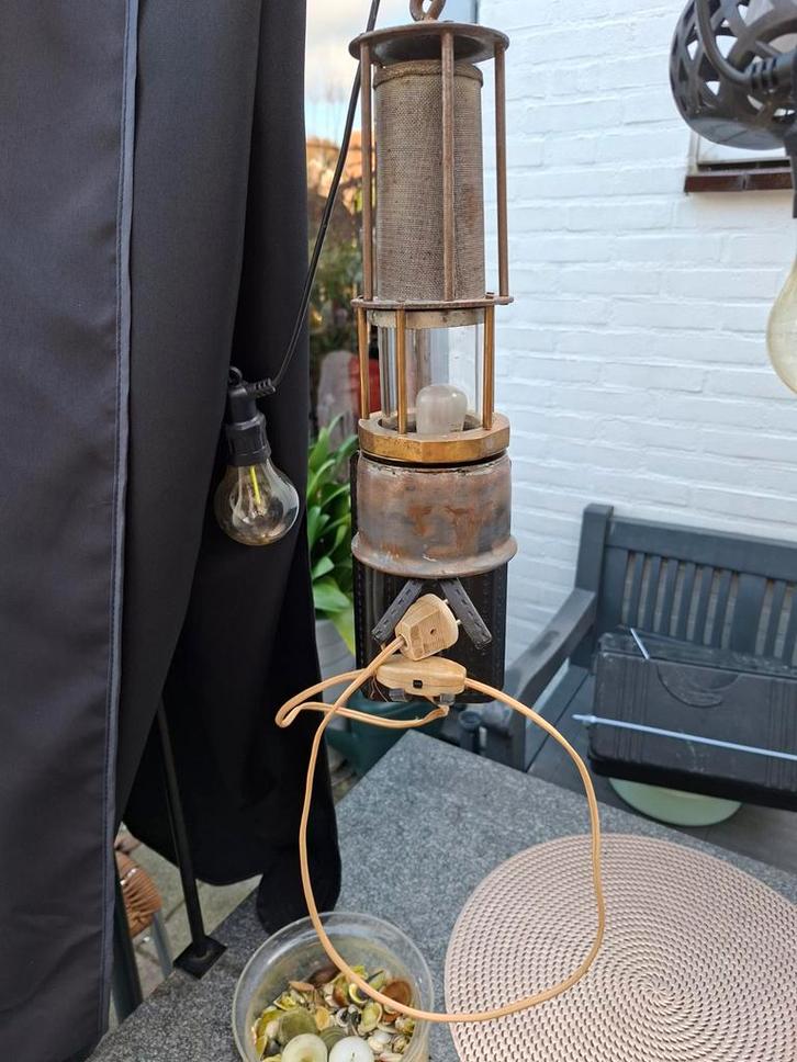 Koperen Mijnlamp, Antiek en Kunst, Antiek | Lampen, Ophalen of Verzenden