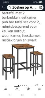 Bar met 2 krukken, Huis en Inrichting, Kasten | Secretaires, Ophalen, Zo goed als nieuw