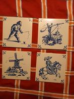 Mosa Holland lauwe Tegels - Set van 4, Ophalen of Verzenden