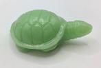 Vintage Jade schildpad beeld handgemaakt licht groen Jade, Verzenden