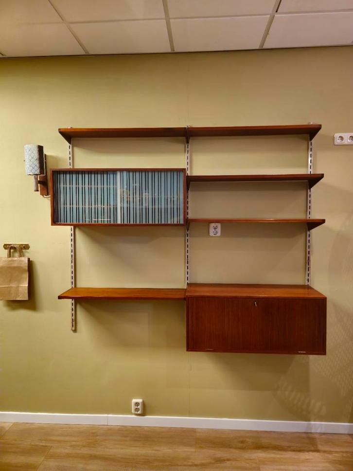 Vintage Kai Kristiansen Wandmeubel Wandsysteem, Huis en Inrichting, Kasten | Wandmeubels, Gebruikt, Ophalen