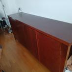 Te koop gelakte 4 deurs kersenhouten dressoir, Ophalen, 200 cm of meer, Kersenhout, 25 tot 50 cm