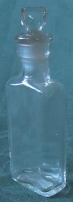 Nr W724: Glazen flesje, Antiek en Kunst, Ophalen of Verzenden