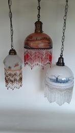 Vintage glas kralen lampen, lees de beschrijving., Huis en Inrichting, Lampen | Hanglampen, Ophalen of Verzenden, Zo goed als nieuw