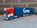 Tekno Scania Heisterkamp containerwagen., Hobby en Vrije tijd, Modelauto's | 1:50, Ophalen of Verzenden, Zo goed als nieuw, Bus of Vrachtwagen