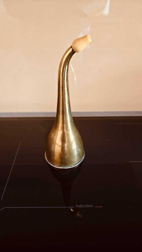 Antieke koperen geluids hoorn., Antiek en Kunst, Antiek | Koper en Brons, Verzenden
