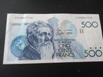België bankbiljet 500 francs 1982-1998, Postzegels en Munten, Bankbiljetten | België, Ophalen of Verzenden, Los biljet