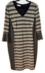 Prachtige jurk Gerry Weber mt 46 zgan zwart/grijs gebreid, Zwart, Maat 46/48 (XL) of groter, Cocktailjurk, Ophalen of Verzenden