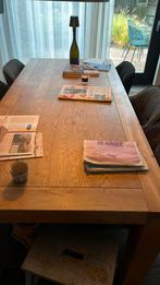 Mooie eiken eettafel 2.20m bij 1.00m met stevige poten, Huis en Inrichting, Tafels | Eettafels, 100 tot 150 cm, Eikenhout, 200 cm of meer