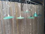 6 Vintage Franse Emaille Lampenkappen, Huis en Inrichting, Gebruikt, Vintage,  retro,  antiek, Ophalen of Verzenden, 75 cm of meer