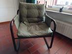 Vinatge fauteuil / buizenstoel,  scandinavisch, Huis en Inrichting, Stoelen, Ophalen, Gebruikt, Bruin, Scandinavisch
