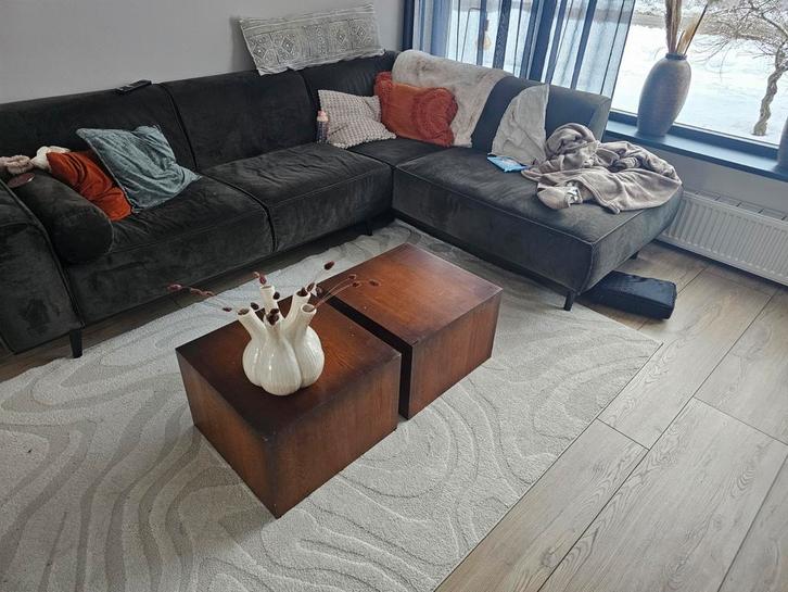 Vintage bijzettafels, Huis en Inrichting, Banken | Complete zithoeken, Gebruikt, Hout, Ophalen