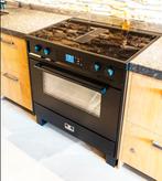 90 cm breed inductie fornuis met interne afzuiging., Ophalen of Verzenden, Gebruikt