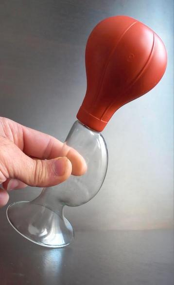 Antieke Borstkolf  oude kolf,kolfglas  medisch instrument beschikbaar voor biedingen