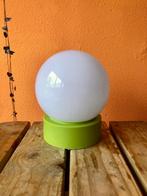 Vintage plafondlamp met groene voet, Huis en Inrichting, Lampen | Plafondlampen, Glas, Ophalen of Verzenden