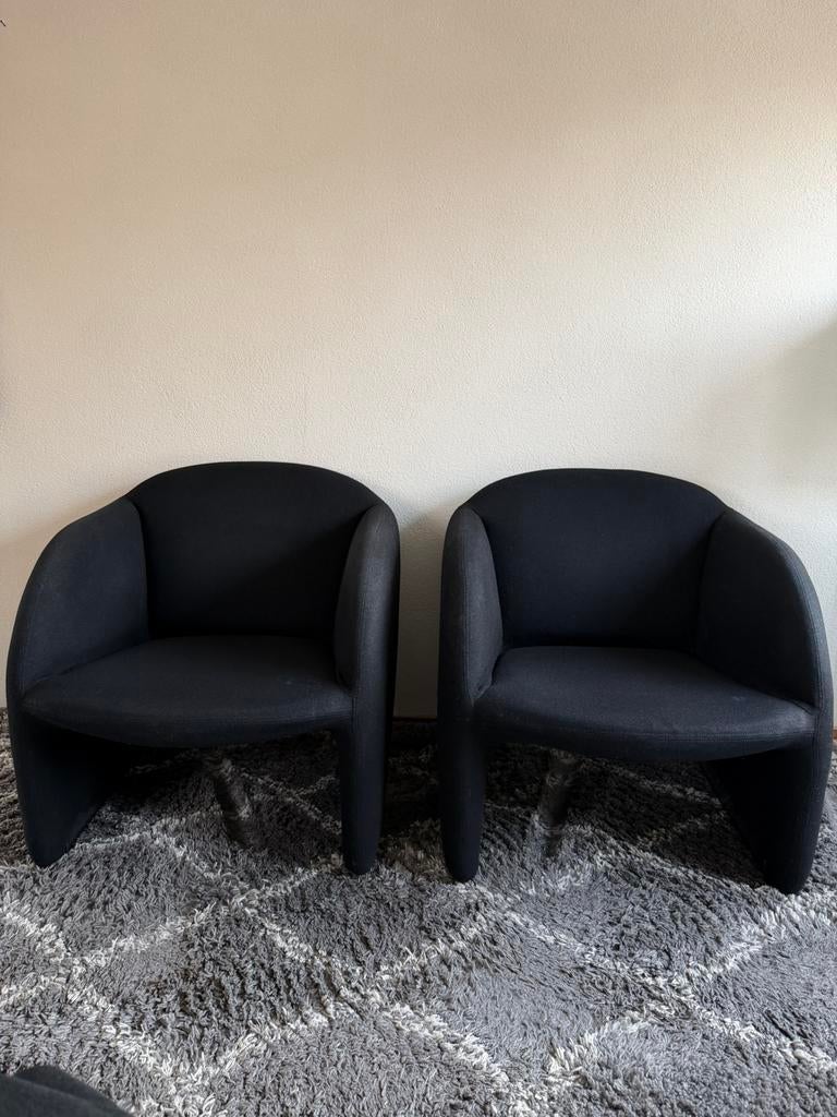Artifort Ben Chair set van twee. Stof heeft slijtplekken., Ophalen, Gebruikt, 75 tot 100 cm, Stof