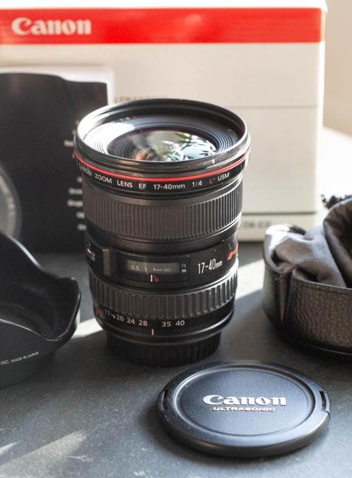 Canon EF 17-40 mm f/4 L USM, Audio, Tv en Foto, Fotografie | Lenzen en Objectieven, Zo goed als nieuw, Groothoeklens, Zoom, Ophalen